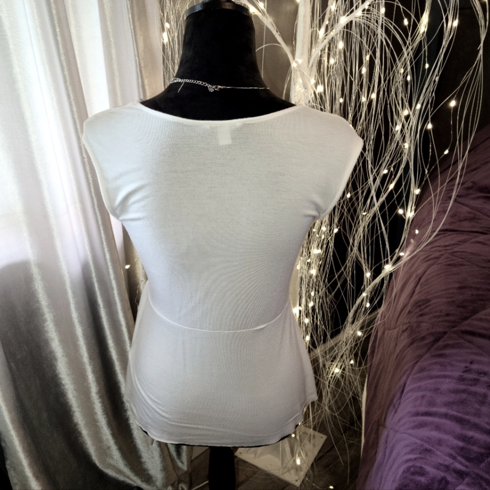 Cato White Draped Top - Picture 2 of 3